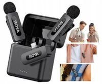 2X Mikrofon Bezprzewodowy Krawatowy Do Iphone Android Telefonu Komputera