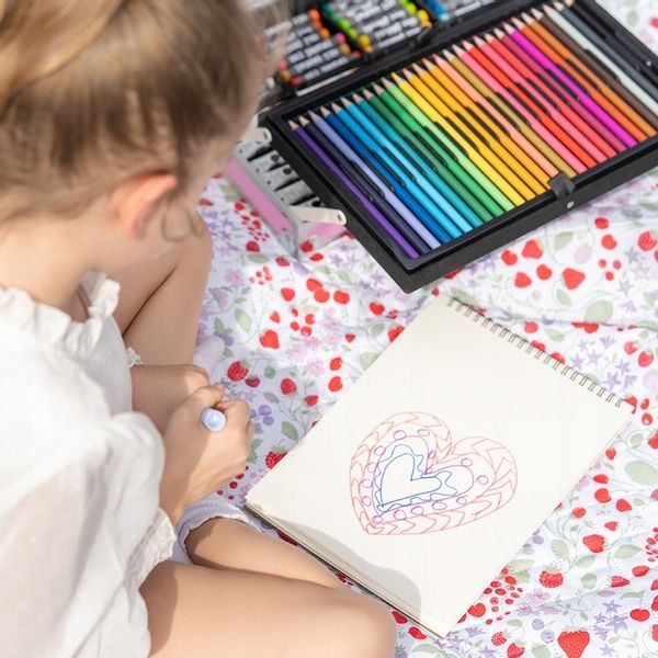 Zestaw Artystyczny, walizka z lamą, 145 elementów RAGI - RÓŻOWY zdjęcie 15