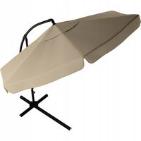 DUŻY PARASOL OGRODOWY 350cm SKŁADANY NA WYSIĘGNIKU WODOODPORNY + POKROWIEC