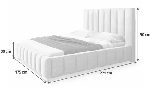 Łóżko tapicerowane z pojemnikiem na pościel Mia 160x200 na Arena.pl