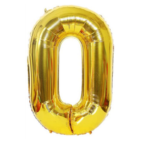 balon foliowy "0" złoty