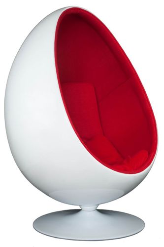 Fotel Ovalia Chair biało czerwony D2 na Arena.pl