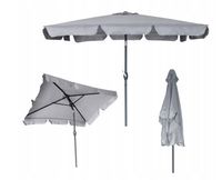 Parasol ogrodowy DENVER 200x130 cm jasnoszary regulowany