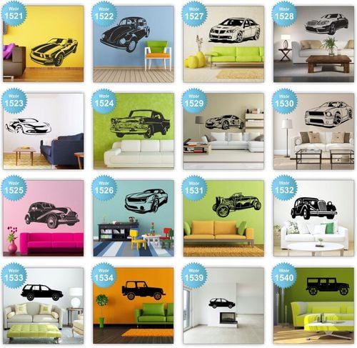 Naklejki na ścianę ścienne SAMOCHODY AUTA 120cm na Arena.pl