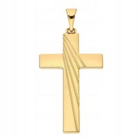 Zawieszka Pozłacana Krzyż Elegancki Klasyczny 52x24 mm