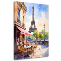Obraz do salonu sypialni jadalni biura hotelu,Paryż kawiarnia