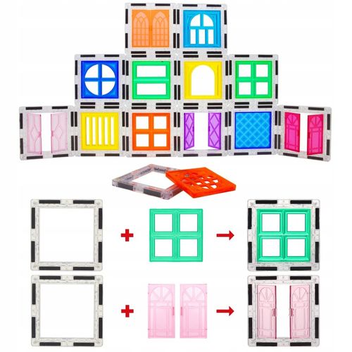 Klocki magnetyczne konstrukcyjne edukacyjne Picasso Tiles dla dzieci 30 el na Arena.pl