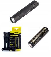 LATARKA CONVOY S2+ T6-4C OGNIWO ŁADOWARKA Liitokala Lii-100 ZESTAW