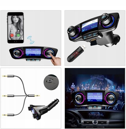 TRANSMITER FM BLUETOOTH 5.0 USB MULTIMEDIALNY 8w1 na Arena.pl