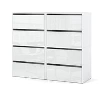 Szafka Na Buty Stojak Półka Regał Na Obuwie Do Przedpokoju Biały Połysk