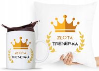 Zestaw Poduszka + Kubek Prezent Dla Trenera Z Nadrukiem Ze Zdjęciem