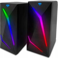 Głośniki komputerowe RGB LED STEREO 2.0 USB BT Bluetooth AUX JACK Gamingowe