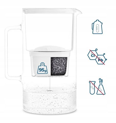Dzbanek filtrujący szklany Wessper D2 Borosilicate 3l + 4x filtr na Arena.pl