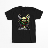 Koszulka Czarna Attack on titan WYBIERZ KOLOR KOSZULKI I FASON Męska 3XL