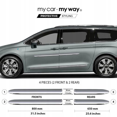CHRYSLER PACIFICA 2017-22 - Listwy CHROM na Drzwi na Arena.pl