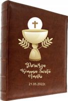 DUŻY FOTO ALBUM NA ZDJĘCIA PAMIĄTKA KOMUNIJNA