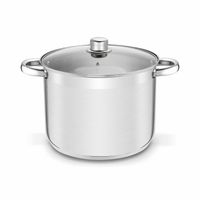 GARNEK z POKRYWKĄ Nierdzewny DUŻY Wysoki Gaz INDUKCJA Solidny Tadar 10 L