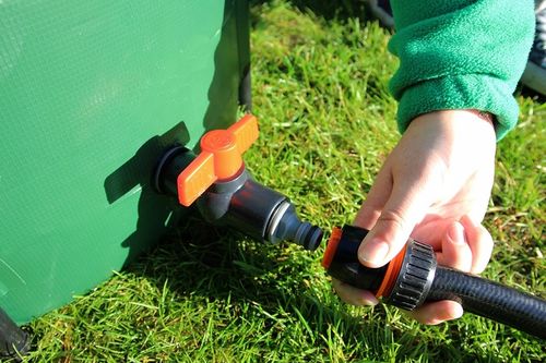 Beczka Zbiornik 250l Wodę z Rynny Deszczówkę Składany Pojemnik Deszczówka na Arena.pl