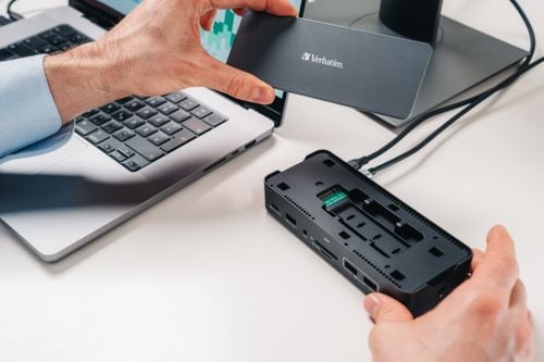 Hub Verbatim USB-C Pro 2xHDMI DP RJ45 4xUSB 3xUSB-C SD microSD SSD audio na Arena.pl