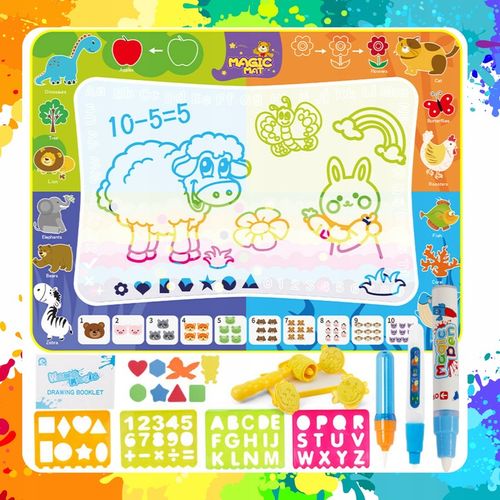 MATA WODNA DO MALOWANIA RYSOWANIA 120x90 PIECZĄTKI FORMY PISAKI ZESTAW XXL na Arena.pl