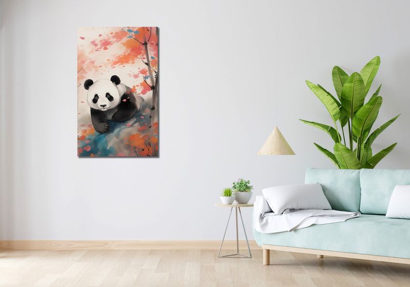 Obraz 60x100cm Panda wśród Klonów zdjęcie 2