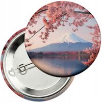 Przypinka z agrafką 59mm - JAPONIA GÓRA PIĘKNE WIDOKI KRAJOBRAZ