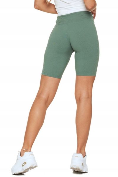 Moraj Prążkowane Legginsy Kolarki z Wysokim Stanem 850-013 Zielony L/XL zdjęcie 5