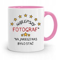 Kubek Różowy Dla Fotografa Najlepszy Fotograf Z Nadrukiem Ze Zdjęciem