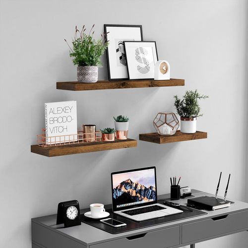 SONGMICS Półka ścienna 80x20x3,8cm BRĄZ na Arena.pl