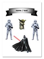 Wydruk cukrowy na tort A4 Star Wars napis DIY