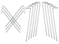 SZPILKI DO NAMIOTU MOCUJĄCE ŚLEDZIE KOTWY STAL 22CM 10SZT HAK HACZYK KOŁKI