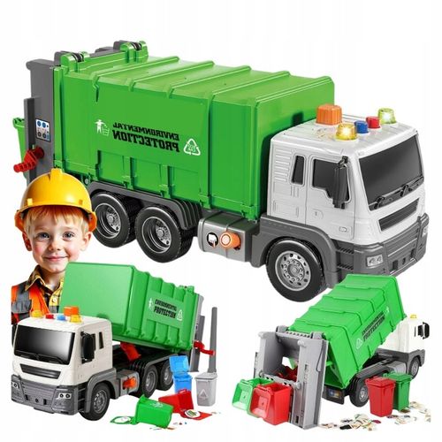 Śmieciarka DUŻA Ciężarówka Zabawka INTERAKTYWNA dla dzieci chłopca 3 latka na Arena.pl