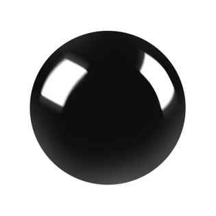 Kula dekoracyjna ceramiczna czarna 15 cm