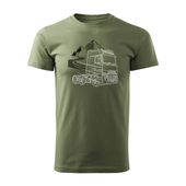 Koszulka z ciężarówką Renault T Evolution prezent dla kierowcy Tira TIR męska khaki XXL