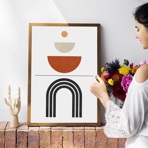 Plakat cyfrowy do wydruku boho geometria na Arena.pl