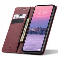 ETUI Z KLAPKĄ SPACECASE WALLET SKÓRZANE PORTFEL DO REDMI NOTE 12 4G + SZKŁO