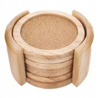 NATURALNE PODSTAWKI KORKOWE POD KUBKI 9,5X9,5CM
