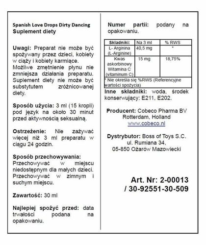 Supl.diety-Spanish Love Drops Dirty Dancing 30 Ml na Arena.pl