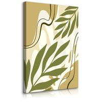 Obraz Na Płótnie Egzotyczne Liście Styl Boho Natura Abstrakcja 60cm x 90cm