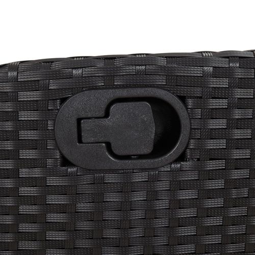 7-cz. zestaw mebli ogrodowych z poduszkami, czarny, polirattan na Arena.pl