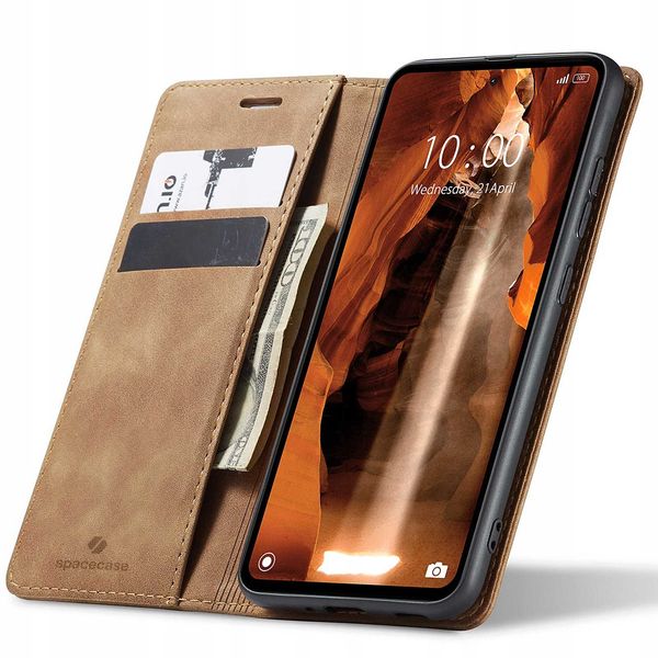 Spacecase Wallet Redmi 12C Light Brown zdjęcie 1
