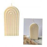 Świeca sojowa wolnostojąca dekoracyjna tęcza na prezent naturalna handmade