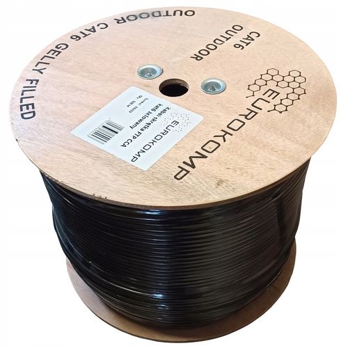 KABEL PRZEWÓD SKRĘTKA FTP ZEWNĘTRZNY ŻELOWANY RJ45 kat6 100m E6173 EUROKOMP na Arena.pl