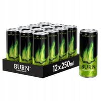 Napój energetyczny Burn Apple Kiwi energetyk 12x 250ml