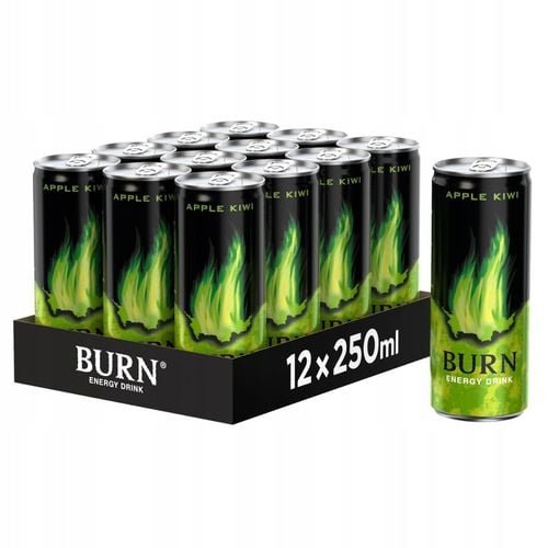 Napój energetyczny Burn Apple Kiwi energetyk 12x 250ml na Arena.pl