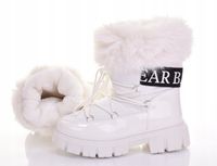 ŚNIEGOWCE DAMSKIE BUTY ZIMOWE OCIEPLANE WYSOKIE Z FUTERKIEM MODNE