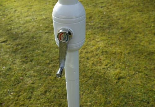 Parasol ogrodowy Garth biały z korbką 4 m na Arena.pl