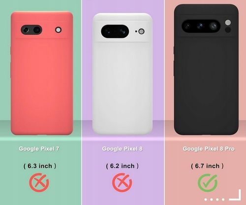 Etui case plecki silikonowe mat do Google Pixel 8 Pro + 2 szkła czarne na Arena.pl