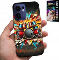 ETUI DO OPPO FIND X5 LITE - ROCK PERKUSJA BĘBNY ROCK & ROLL + FOLIA