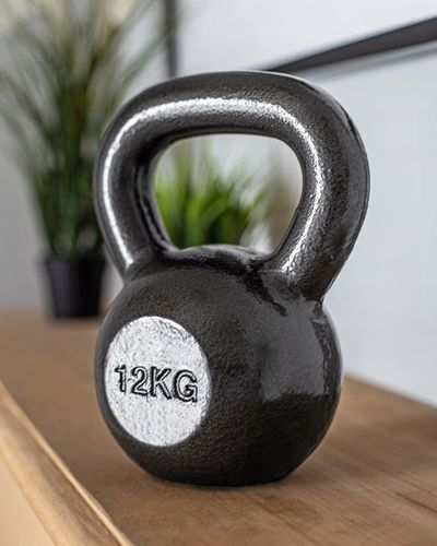 KETTLEBELL ODWAŻNIK DO ĆWICZEŃ KETTLE HANTLA HANTEL ŻELIWNY FITNESS 12KG na Arena.pl